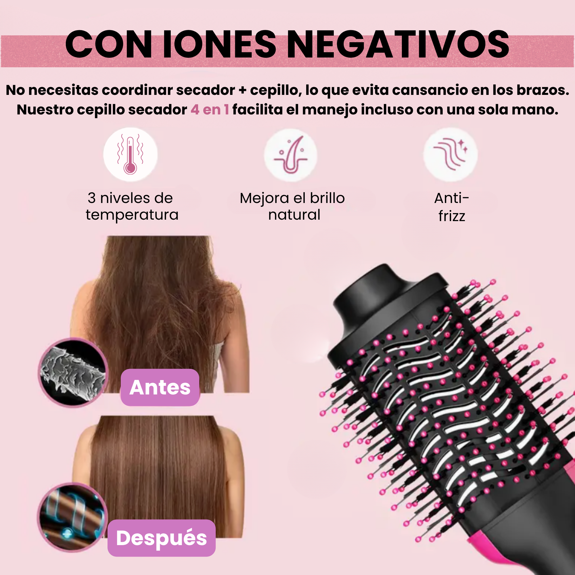 Cepillo Secador Rizador