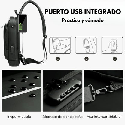 La bandolera antirrobo que protege tus pertenencias y carga tu móvil mientras te mueves