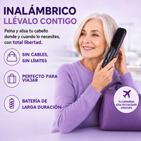 Cepillo alisador de pelo inalámbrico