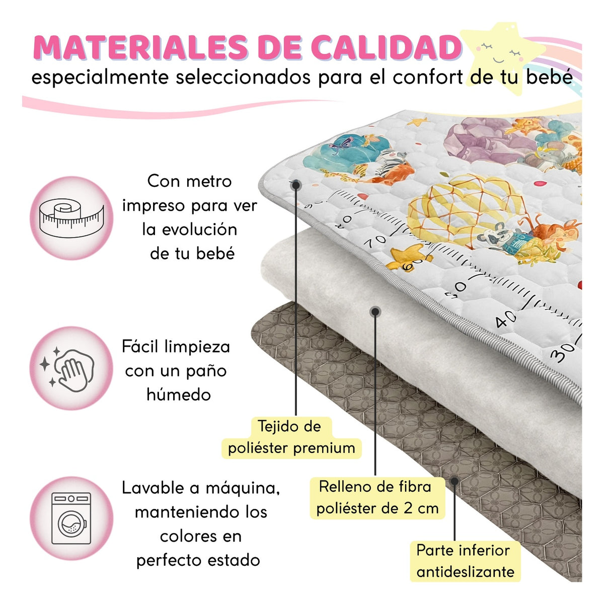 Alfombra Encanttia para bebé, un espacio seguro para jugar, gatear y dar sus primeros pasos