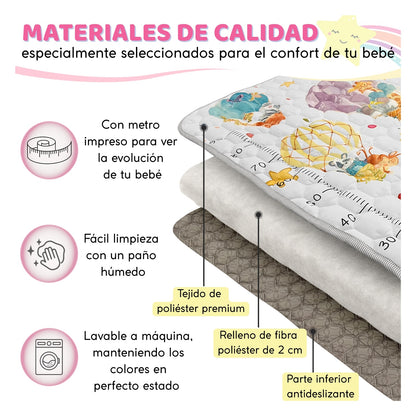 Alfombra Encanttia para bebé, un espacio seguro para jugar, gatear y dar sus primeros pasos