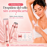 ***Perfect Duo™ Depiladora íntima 2 en 1. Despídete de los cortes, la irritación y las cuchillas.