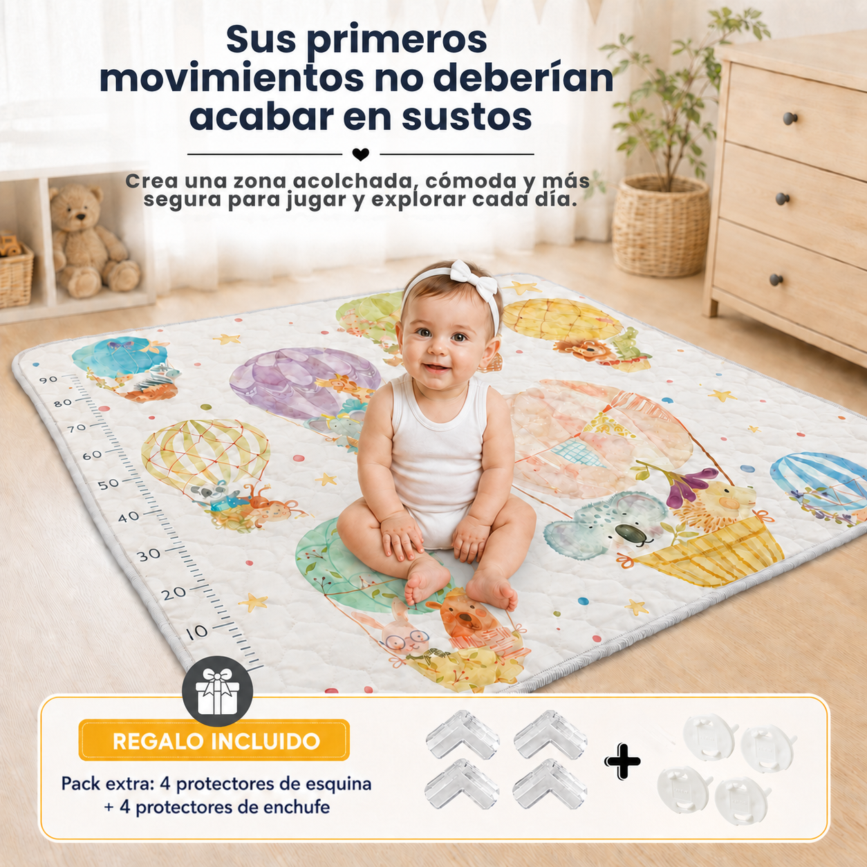 Alfombra Encanttia para bebé, un espacio seguro para jugar, gatear y dar sus primeros pasos