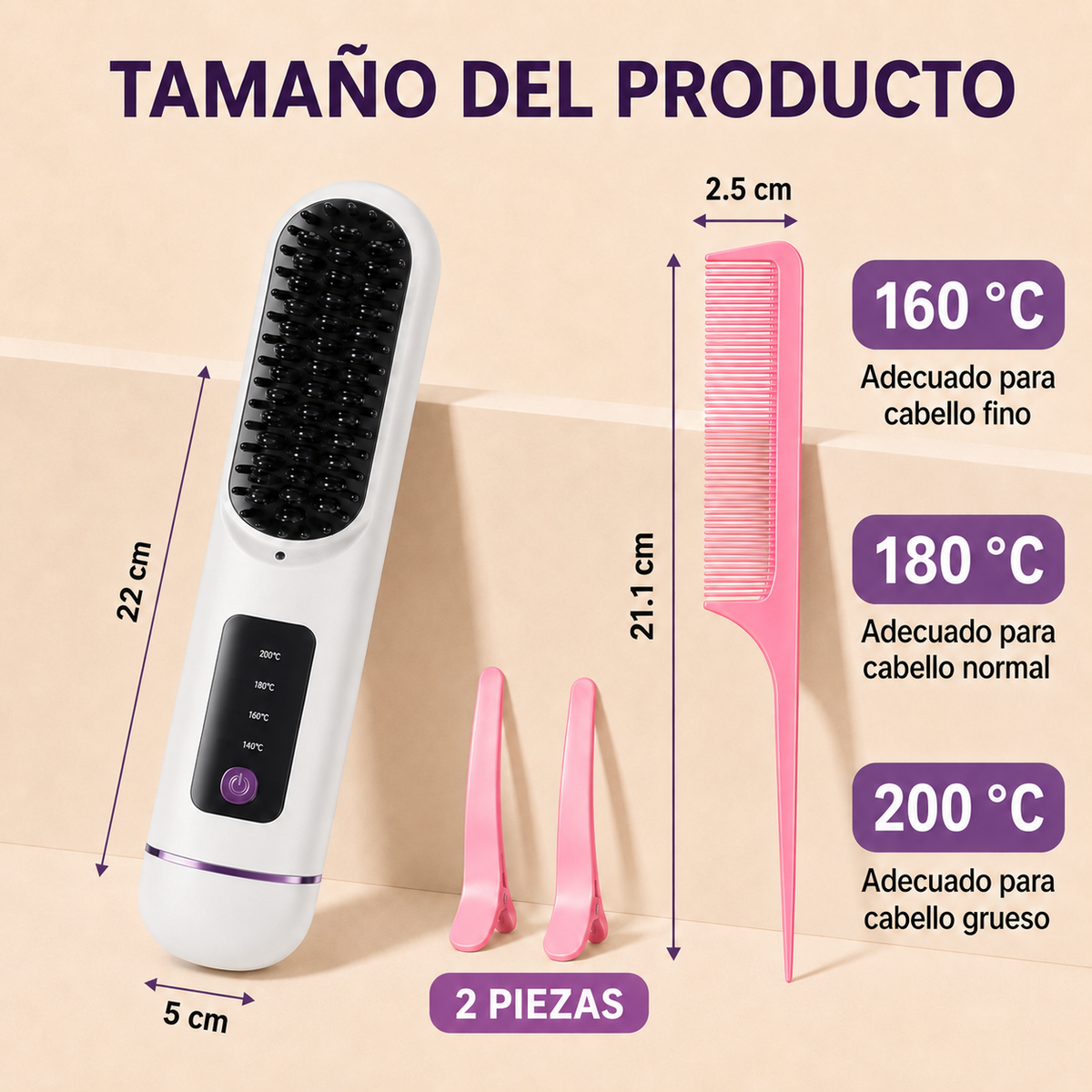 Thermova™  El Cepillo Térmico inalámbrico que alisa, controla el frizz y aporta volumen desde la raíz en minutos