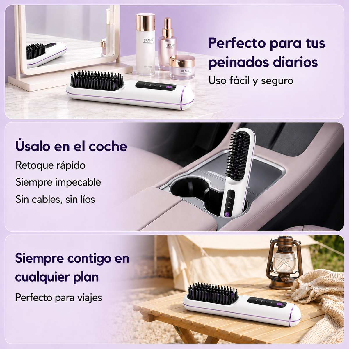 Thermova™  El Cepillo Térmico inalámbrico que alisa, controla el frizz y aporta volumen desde la raíz en minutos
