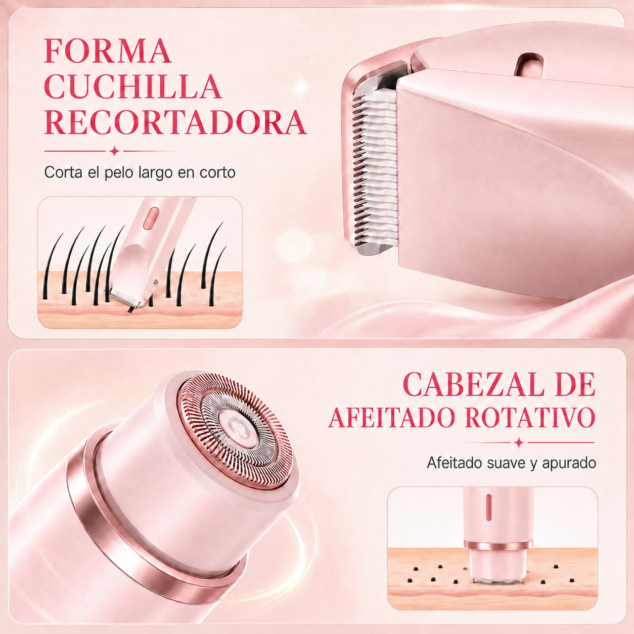 ***Perfect Duo™ Depiladora íntima 2 en 1. Despídete de los cortes, la irritación y las cuchillas.