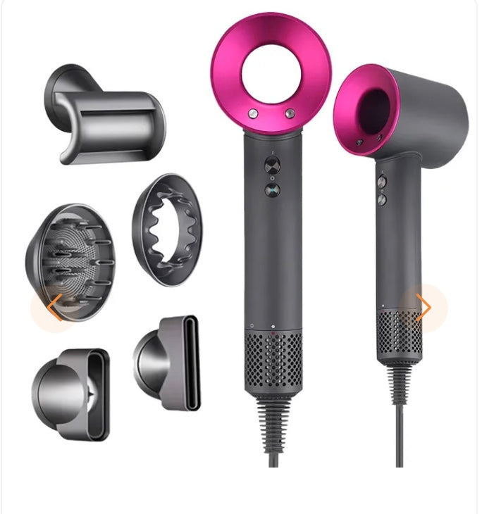 Secador iónico tipo Dyson con     5 cabezales de regalo