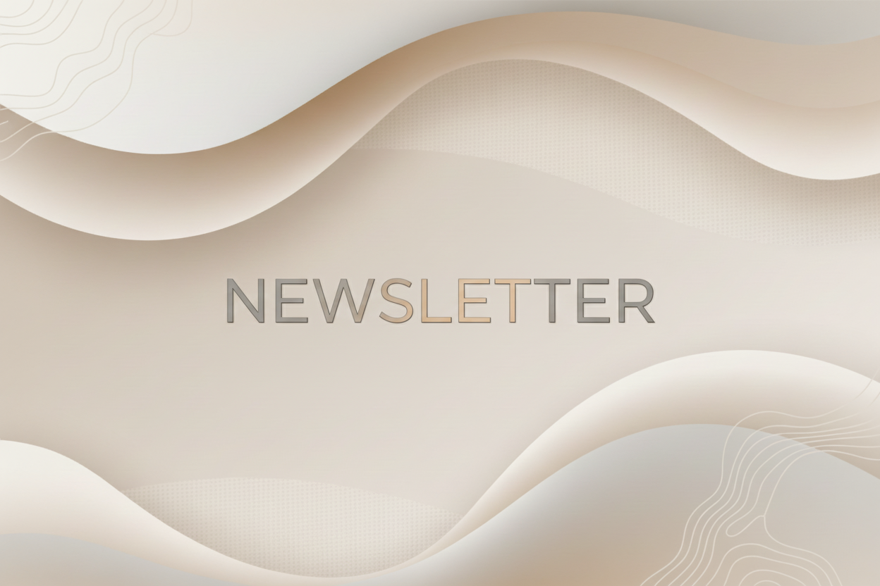 onle a esta imagen la palabra NEWSLETTER en el centro