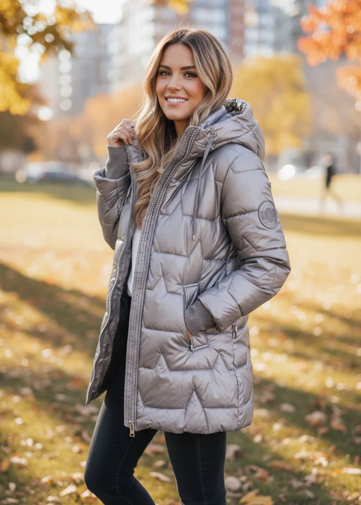 Premium Long Puffer Jacket with Hood – Lightweight, Elegant & Warm