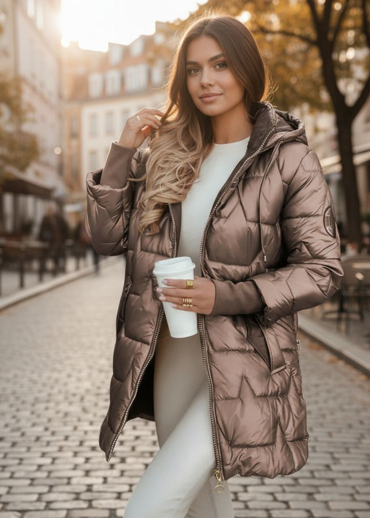 Premium Long Puffer Jacket with Hood – Lightweight, Elegant & Warm